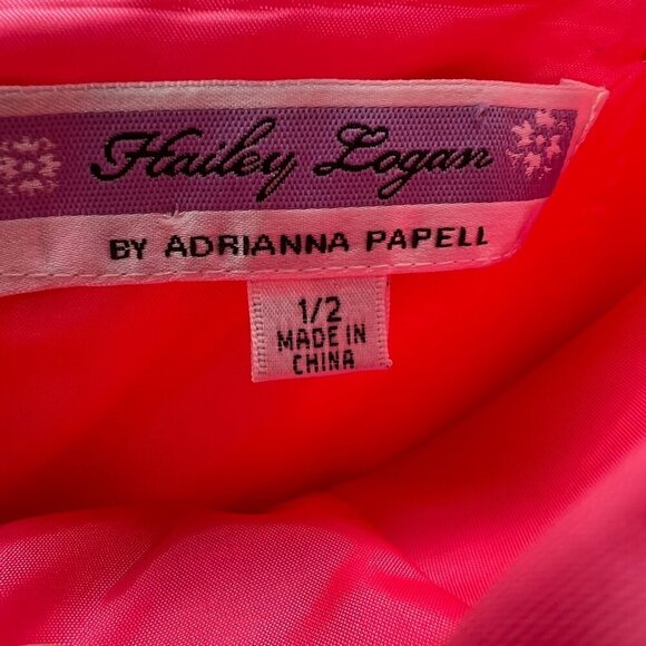 Hailey Logan A-Line Mini Floret Dress Spaghetti Straps Sweetheart Neck Pink 1/2 - Picture 8 of 9